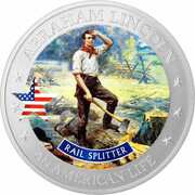 2 Dollars - Elizabeth II Rail Splitter, Cook Islands, 2022 reverse image