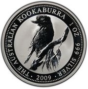 1 Dollar - Elizabeth II 4th Portrait - Australian Kookaburra - Silver Set, Australia, 2009 reverse image