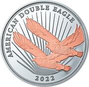 2 Dollars - Elizabeth II Double Eagle, Cook Islands, 2022 reverse image