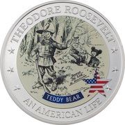 2 Dollars - Elizabeth II Teddy Bear, Cook Islands, 2022 reverse image