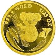3 Dollars - Elizabeth II Koala, Cook Islands, 2015 reverse image