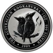 1 Dollar - Elizabeth II 4th Portrait - Australian Kookaburra - Silver Set, Australia, 2009 reverse image