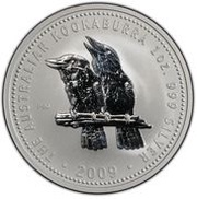 1 Dollar - Elizabeth II 4th Portrait - Australian Kookaburra - Silver Set, Australia, 2009 reverse image