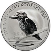 1 Dollar - Elizabeth II 4th Portrait - Australian Kookaburra - Silver Set, Australia, 2009 reverse image