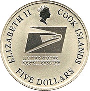 5 Dollars - Elizabeth II Benjamin Franklin Stamp obverse image
