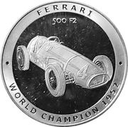 5 Dollars - Elizabeth II Ferrari 500 F2, Cook Islands, 2005 reverse image
