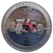 5 Dollars - Elizabeth II Ferrari F2004, Cook Islands, 2005 reverse image