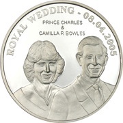 5 Dollars - Elizabeth II Royal Wedding, Cook Islands, 2005 reverse image
