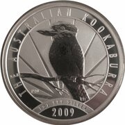 1 Dollar - Elizabeth II 4th Portrait - Australian Kookaburra - Silver Set, Australia, 2009 reverse image