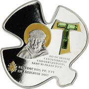 5 Dollars - Elizabeth II Papal Visit to Assisi, Cook Islands, 2007 reverse image