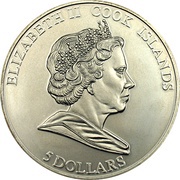 5 Dollars - Elizabeth II Brenham Pallasite Meteorite obverse image