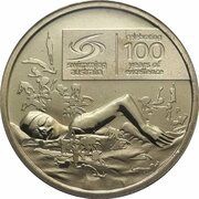 1 Dollar - Elizabeth II 4th Portrait - 100 Years of Swimming Excellence, Australia, 2009 reverse image