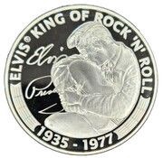 5 Dollars - Elizabeth II Elvis Presley - "and his guitars", Cook Islands, 2007 reverse image