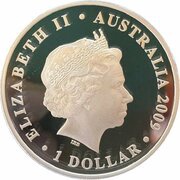 1 Dollar - Elizabeth II 4th Portrait - 100 Yrs Swimming Excellence - Silver Proof obverse image