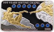 5 Dollars - Elizabeth II The Creation of Adam, Cook Islands, 2008 reverse image