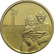 1 Dollar - Elizabeth II 4th portrait - Lest We Forget - Army, Australia, 2009 reverse image