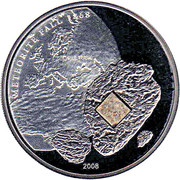 5 Dollars - Elizabeth II Pultusk Meteorite reverse image