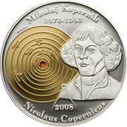 5 Dollars - Elizabeth II Nicolaus Copernicus, Cook Islands, 2008 reverse image
