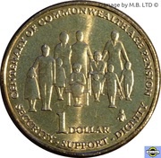 1 Dollar - Elizabeth II 4th Portrait - Centenary of Pensions, Australia, 2009 reverse image