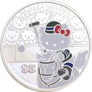 5 Dollars - Elizabeth II Hello Kitty, Cook Islands, 2009 reverse image