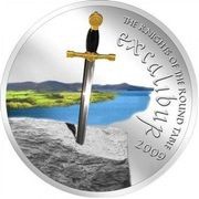 5 Dollars - Elizabeth II Excalibur, Cook Islands, 2009 reverse image