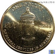 1 Dollar - Elizabeth II 4th Portrait - 200 Years of Postal Services in Australia, Australia, 2009 reverse image