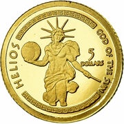 5 Dollars - Elizabeth II Helios, Cook Islands, 2009 reverse image