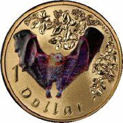 1 Dollar - Elizabeth II 4th Portrait - Air Series - Flying Fox - Alternate Version, Australia, 2009 reverse image