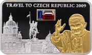 5 Dollars - Elizabeth II Papal Visit to Czech Republic, Cook Islands, 2009 reverse image