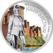 5 Dollars - Elizabeth II King Arthur, Cook Islands, 2009 reverse image
