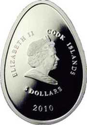 5 Dollars - Elizabeth II Yellow cloisonne obverse image
