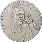 5 Dollars - Elizabeth II President Barack Obama, Cook Islands, 2010 reverse image