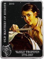 5 Dollars - Elizabeth II Vasily Tropinin, Cook Islands, 2010 reverse image