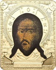 5 Dollars - Elizabeth II The Holy Face of Christ, Cook Islands, 2010 reverse image