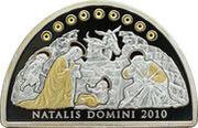 5 Dollars - Elizabeth II Natalis Domini, Cook Islands, 2010 reverse image