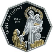 5 Dollars - Elizabeth II Saint Anthony, Cook Islands, 2010 reverse image