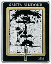 5 Dollars - Elizabeth II Shroud of Turin, Cook Islands, 2010 reverse image