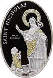 5 Dollars - Elizabeth II Saint Nicholas, Cook Islands, 2010 reverse image
