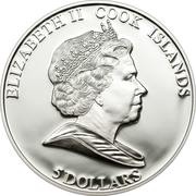 5 Dollars - Elizabeth II Terminator 2; riding motorcycle obverse image