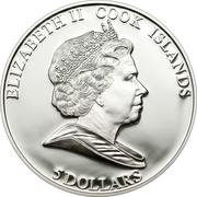 5 Dollars - Elizabeth II Terminator 2; headshot obverse image