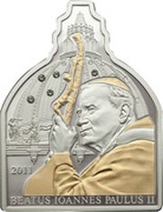 5 Dollars - Elizabeth II Beatus Ioannes Paulus II, Cook Islands, 2011 reverse image