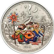 5 Dollars - Elizabeth II Orthodox Christmas, Cook Islands, 2011 reverse image