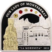5 Dollars - Elizabeth II Our Lady of Montserrat, Cook Islands, 2011 reverse image