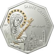 5 Dollars - Elizabeth II Saint Catherine, Cook Islands, 2011 reverse image