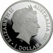 1 Dollar - Elizabeth II 4th Portrait - Australian Olympic Team - Silver Proof obverse image