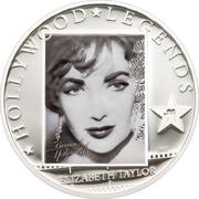 5 Dollars - Elizabeth II Liz Taylor, Cook Islands, 2011 reverse image