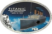 5 Dollars - Elizabeth II Sinking of the Titanic, Cook Islands, 2012 reverse image
