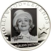 5 Dollars - Elizabeth II Marlene Dietrich, Cook Islands, 2012 reverse image