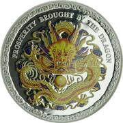 5 Dollars - Elizabeth II Year of the Dragon, Cook Islands, 2012 reverse image