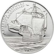 5 Dollars - Elizabeth II Amerigo Vespucci, Cook Islands, 2012 reverse image